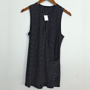 Ann Taylor NEW Sleeveless Faux Wrap Top Blouse Sz M